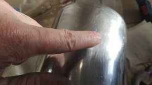 Удаление вмятин и царапин на выхлопной трубе Honda CBR 1100XX