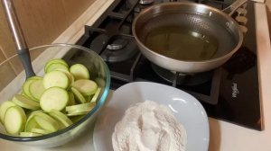 Кабачки жареные. Кабачки в рисовой панировке.
