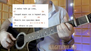 А. Серов - Я ЛЮБЛЮ ТЕБЯ ДО СЛЕЗ, на аккордах без баррэ, разбор на гитаре