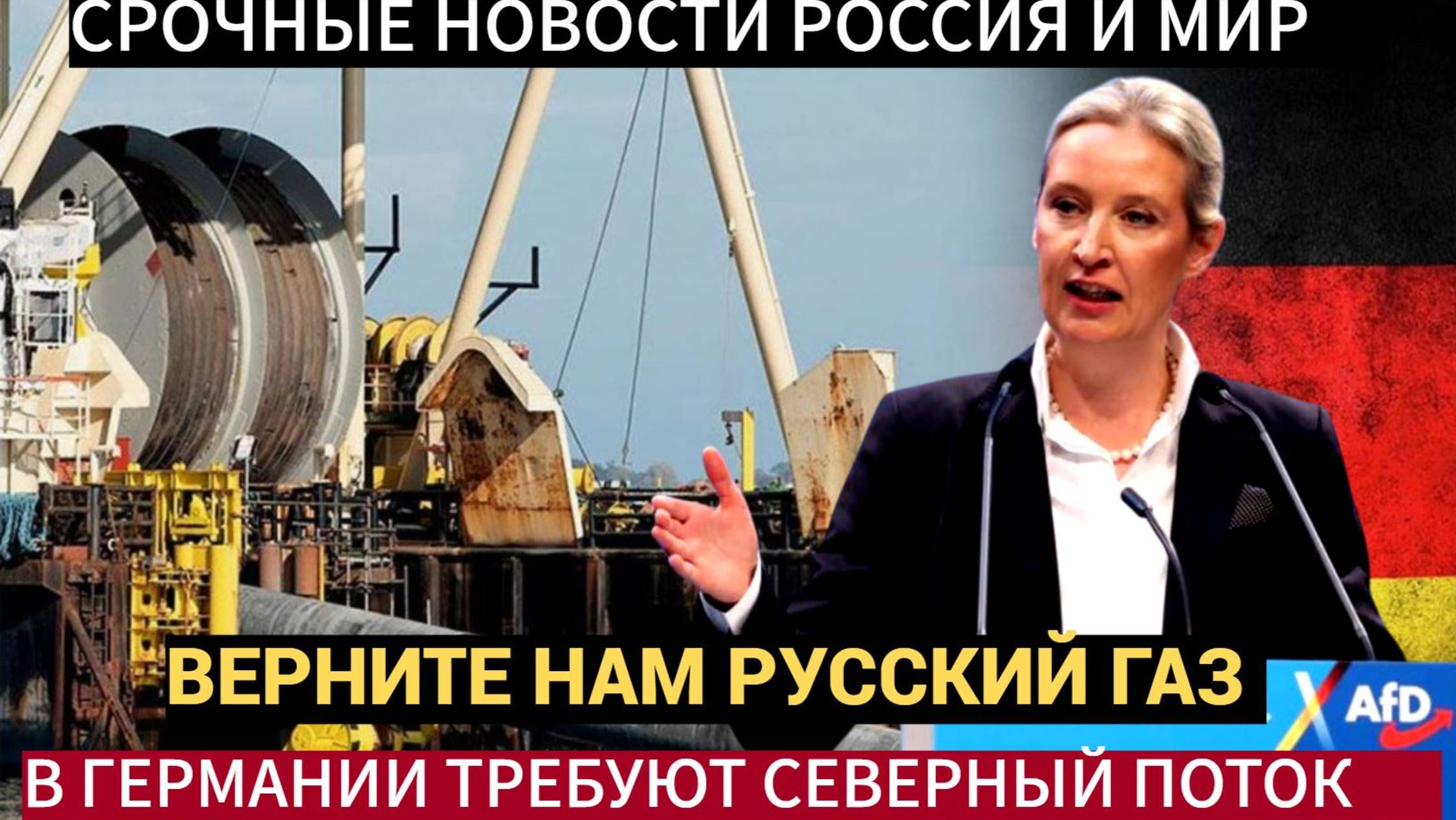 Америка в ШОКЕ! В Германии ПОТРЕБОВАЛИ восстановить СЕВЕРНЫЙ ПОТОК-2 и дружить с РФ