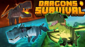 DRAGONS SURVIVAL -УНИКАЛЬНЫЙ МОД НА ДРАКОНОВ В МАЙНКРАФТЕ ПОЛНЫЙ ОБЗОР НА МОД ПРЕВРАЩЕНИЕ В ДРАКОНА