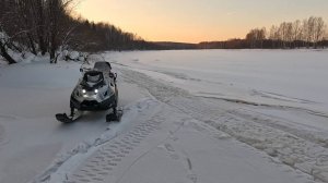Однодневная поездка на снегоходах по маршруту ур. Мальцевка - пос. Шестаки, февраль 2024 4К