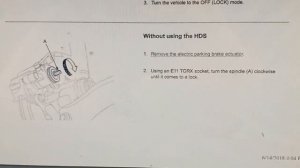 How To: Set Honda EPB Electronic Parking Brake Into Maintenance Mode With Scanner And Manually