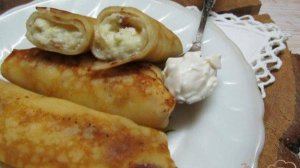 Блинчики с творогом яблоком и корицей