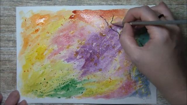 #art #творчество Рисуем акварелью очень простой рисунок. Абстракция. (2019) смотреть онлайн
