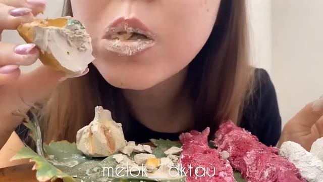 11-видео Разные деликатесы из разных конфет ASMR MUKBANG Асмр Мукбанг Мел, глина, асмр, хруст,chalk