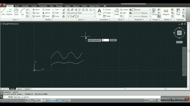 AUTOCAD MARATHI TUTORIALS 10- XLINE RAY DIVIDE MEASURE SPLINE