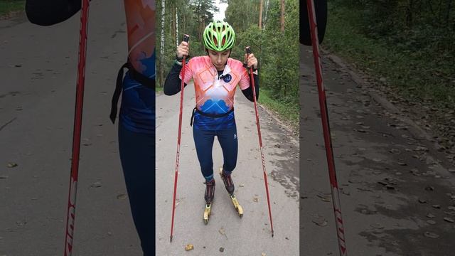 Ставите палки ударом? #коньковыйход #лыжероллеры