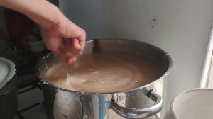 Отсолка мыла на щелоке (из золы)- первая