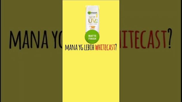 review perbedaan sunscreen Garnier matte vs natural ingredients untuk kulit apa? #sunscreen #shorts
