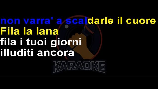 Fabrizio De André - Fila la lana Lyrics Karaoke