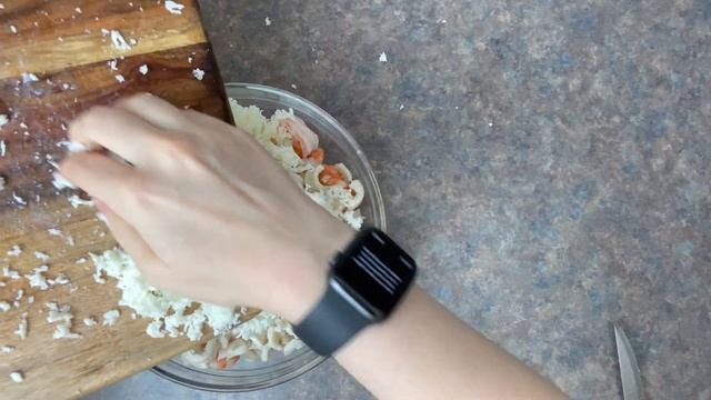 Tender seafood salad  - easy to cook - high protein lunch - prawns - squid - crab meat