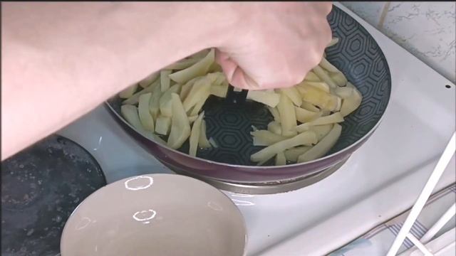 Хрустящая жареная картошка без масла!