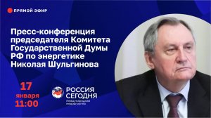 Пресс-конференция председателя Комитета Государственной Думы РФ по энергетике Николая Шульгинова