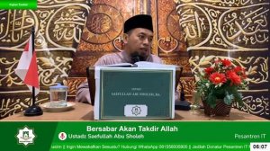 Bersabar Akan Takdir Allah Bagian 4 || Saefullah Abu Sholeh, BA.