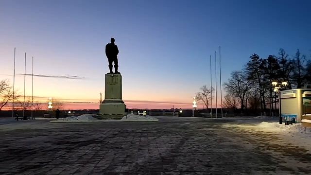 Зимнее утро. Оренбург (фрагмент)... Видео Виктор Поживин