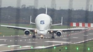 Beluga 5 landing at Hawarden chester airport