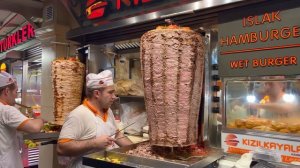 Turkish Street Food Tour Doner Kebab In Istanbul 2022  4k Ultra HD