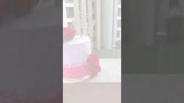 real rose flowers cake decoration simple and elegant #shorts #valentine #trending #video #reels