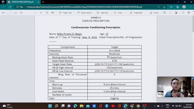 PED 025: CARDIOVASCULAR CONDITIONING PRESCRIPTION ORAL DEFENSE смотреть онлайн