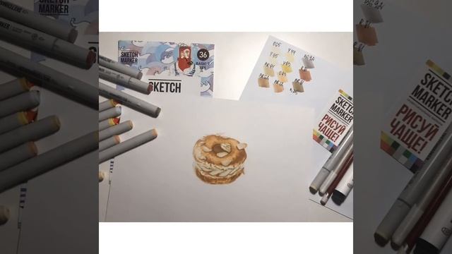 Рисуем сладости маркерами SKETCHMARKERS
