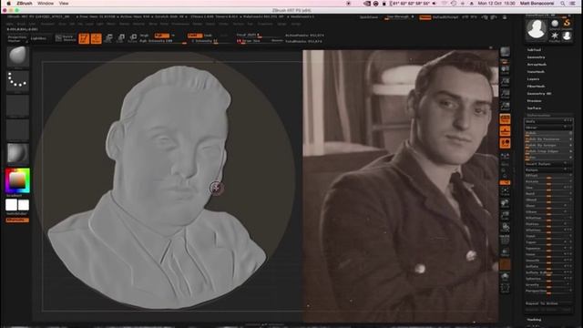 Zbrush bas-relief sculpt time lapse (720p)