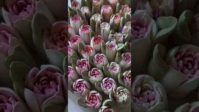 Зефирные тюльпаны, обучение онлайн. Тюльпаны из зефира. #зефирныецветы #кондитер #зефирнаяфлористика