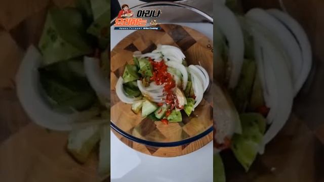 [No.166] 오이무침 | Кимчхи из огурцов быстрого приготовления | seasoned cucumber #shorts