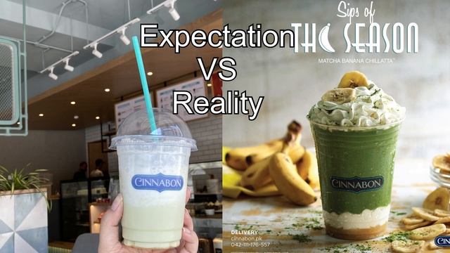 CINNABON Cafe Review // Matcha Banana Chillatta Taste Test