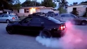 Lexus is300 2jzgte single turbo burnout