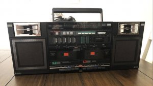 Sansui CP-55W Vintage Stereo Double Cassette Boombox-Япония-1985-год