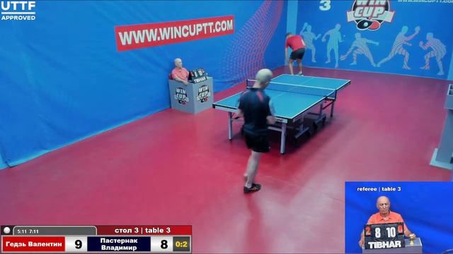 Гедзь Валентин 3-2 Пастернак Владимир Турнир Восток 3 WINCUP 18.08.21 ПрямаяТрансляция Зал3 смотреть онлайн