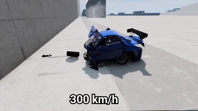 Nissan Gtr r35 Vs wall 300km/h beamng drive смотреть онлайн