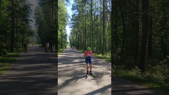 тренировка без палок #лыжероллеры смотреть онлайн
