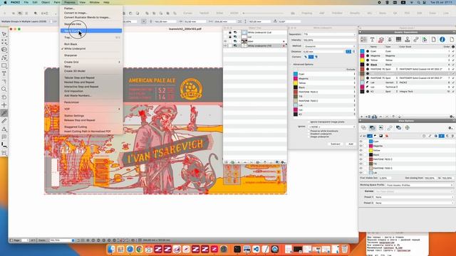 Допечать Этикетки в PACKZ-е смотреть онлайн