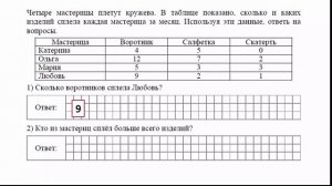 ВПР по математике 4 класс.  Вариант 10. Задание 6