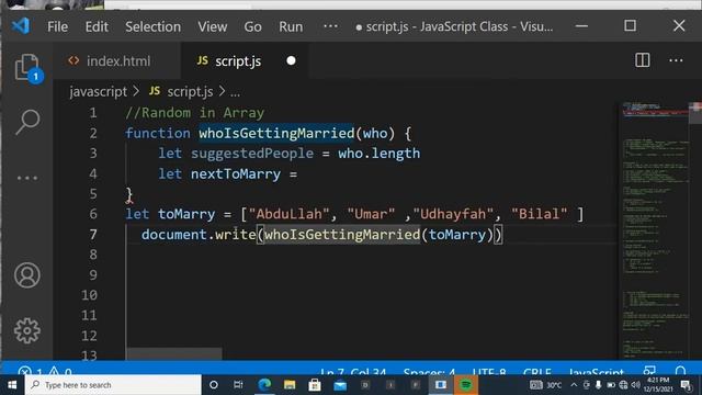 Lesson 23 in JavaScript: How to Pick a Random Element from an Array