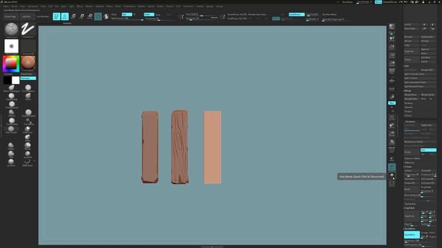 SCULPTING STYLISED WOOD -- Tutorial -- Zbrush -- (720p)