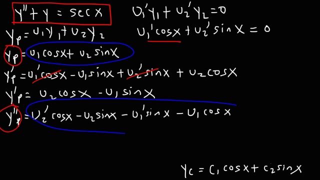 Variation of Parameters - Nonhomogeneous Second Order Differential Equations смотреть онлайн