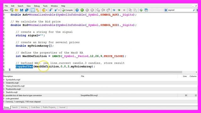 LEARN MQL5 TUTORIAL BASICS - 21 HOW CO CODE A MACD EXPERT ADVISOR
