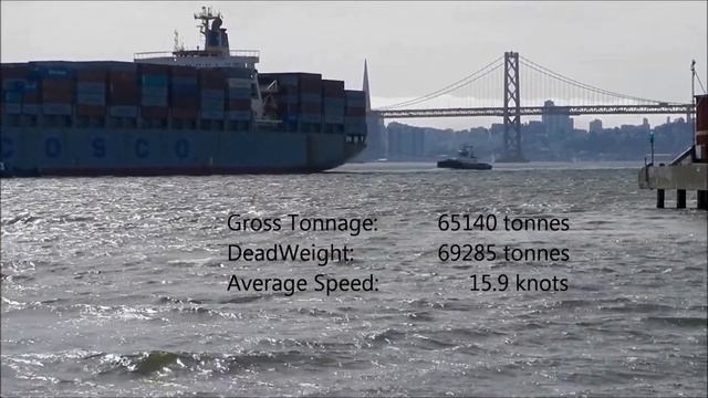 Cosco JinHe Enters Port Of Oakland (longer version) 1080 HD смотреть онлайн
