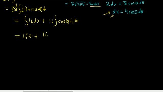 Integral of sqrt(64 - 4x^2) using Trigonometric Substitution смотреть онлайн