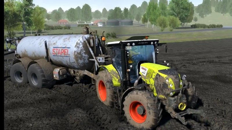 Забуксовал на поле.Трактор CLAAS #fs22 #fs19