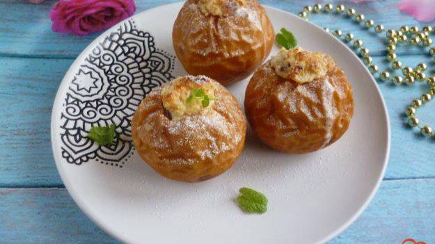Яблоки запеченные с творогом