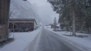 Лаутербруннен, Швейцария 🇨🇭❄️ Зима, Прогулка по снегу