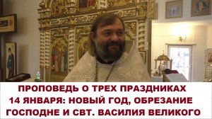 Проповедь о трех праздниках 14 января: Новый год, Обрезание Господне и свт. Василия Великого.