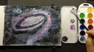 Галактика, акварель #галактикаакварель
