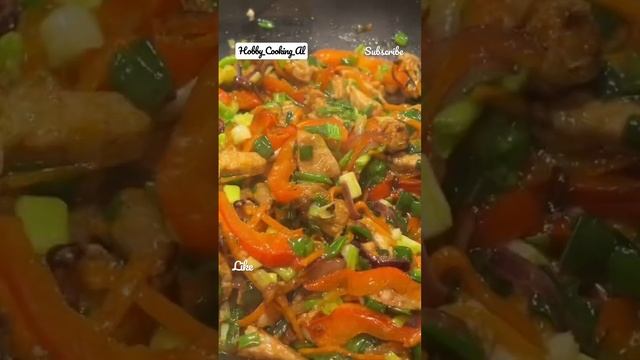 Фунчоза со свининой! Очень вкуууснятно!Более подробный рецепт на канале!