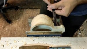 Ручная доработка заготовки куксы из ясеня