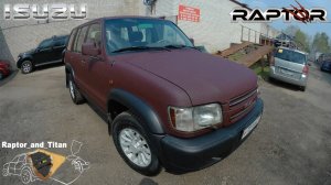 Покраска Isuzu Trooper в сверхпрочное покрытие  Раптор  спелая вишня с добавлением черного цвета